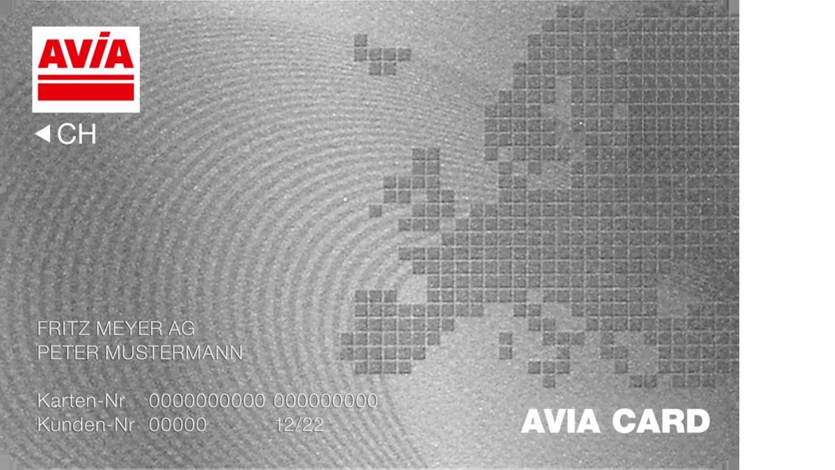 Die klassische AVIA-Tankkarte