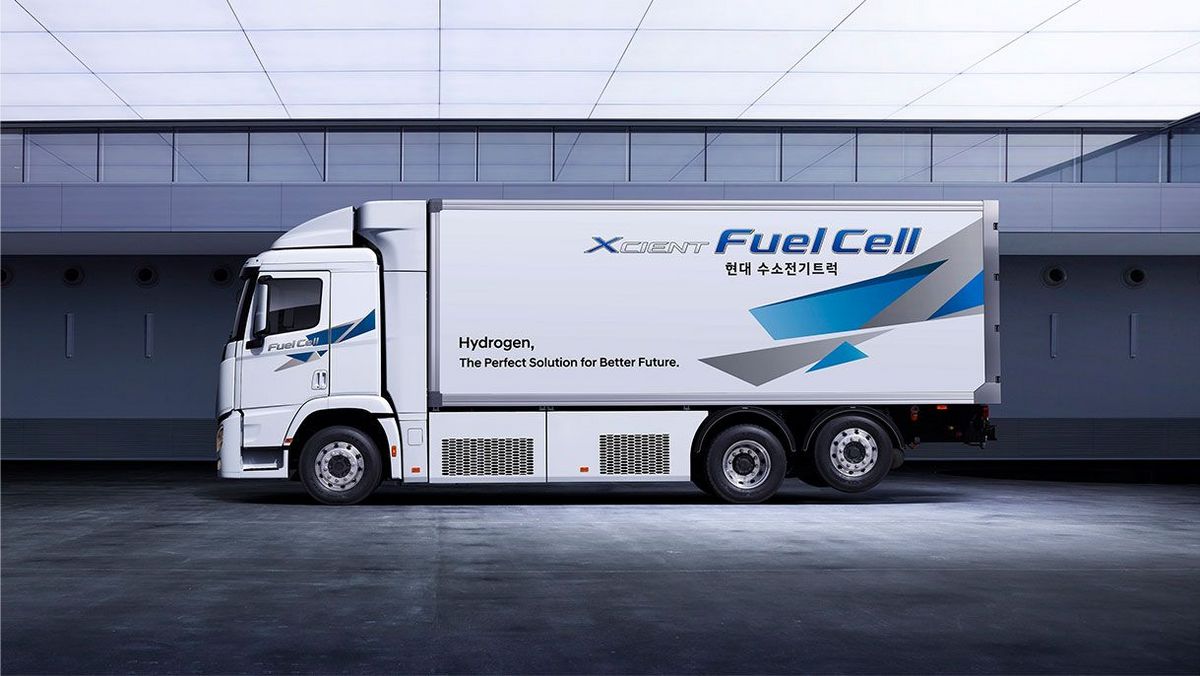 Der Hyundai Xcient Wasserstoff-Lastwagen